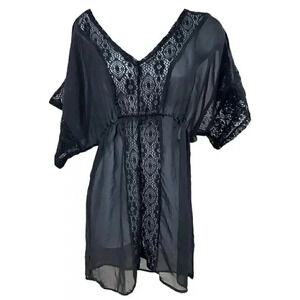 Xhilaration women’s black sheer coverup Size Medium
